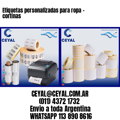 Etiquetas personalizadas para ropa – cortinas