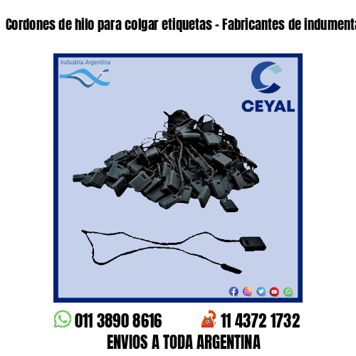 Cordones de hilo para colgar etiquetas – Fabricantes de indumentaria