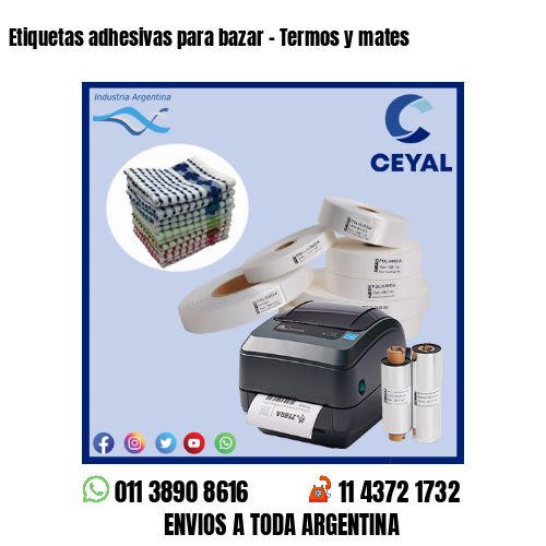 Etiquetas adhesivas para bazar – Termos y mates