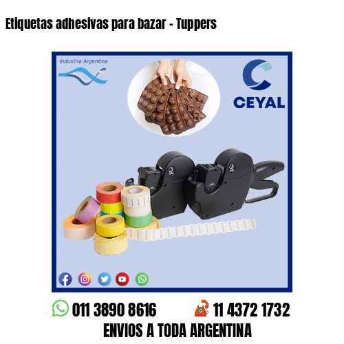 Etiquetas adhesivas para bazar – Tuppers