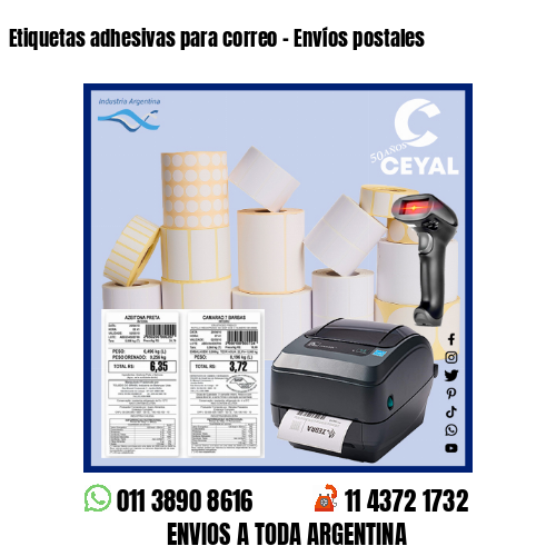 Etiquetas adhesivas para correo – Envíos postales