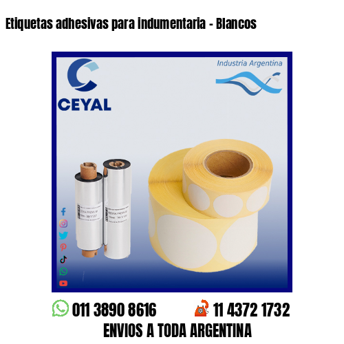 Etiquetas adhesivas para indumentaria – Blancos