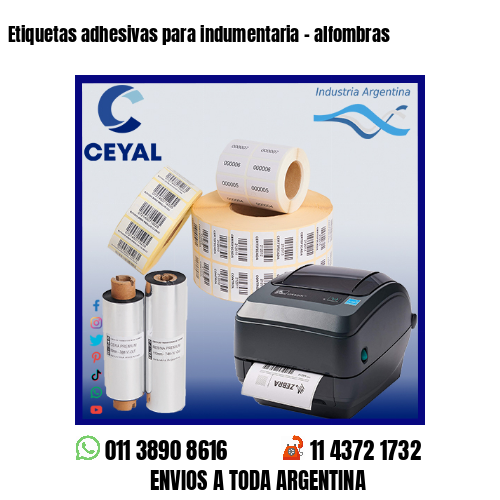 Etiquetas adhesivas para indumentaria – alfombras