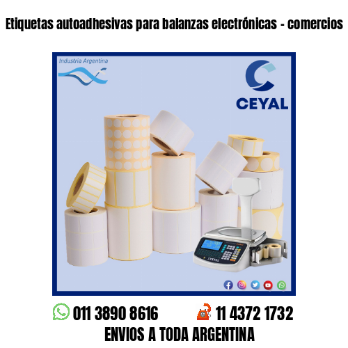 Etiquetas autoadhesivas para balanzas electrónicas – comercios