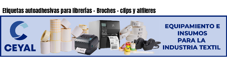 Etiquetas autoadhesivas para librerías - Broches - clips y alfileres
