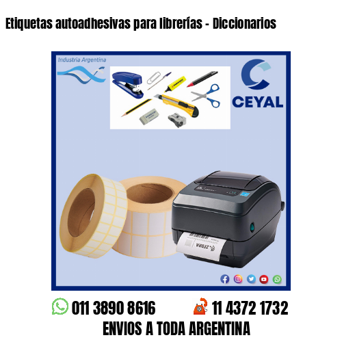 Etiquetas autoadhesivas para librerías – Diccionarios