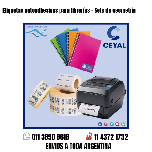 Etiquetas autoadhesivas para librerías – Sets de geometría