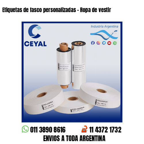 Etiquetas de fasco personalizadas – Ropa de vestir