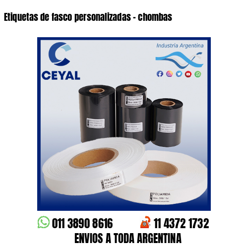 Etiquetas de fasco personalizadas – chombas