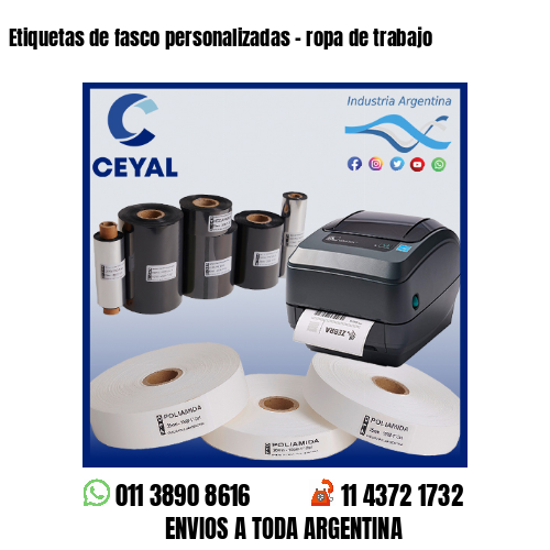 Etiquetas de fasco personalizadas – ropa de trabajo