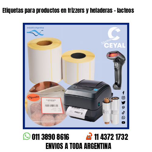 Etiquetas para productos en frizzers y heladeras – lacteos