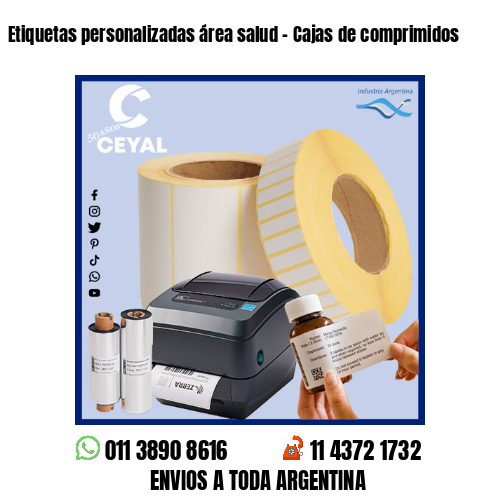 Etiquetas personalizadas área salud – Cajas de comprimidos