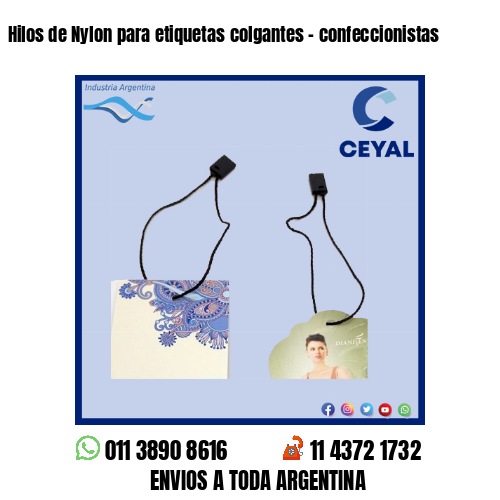 Hilos de Nylon para etiquetas colgantes – confeccionistas