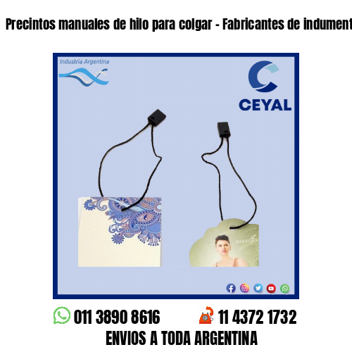 Precintos manuales de hilo para colgar – Fabricantes de indumentaria