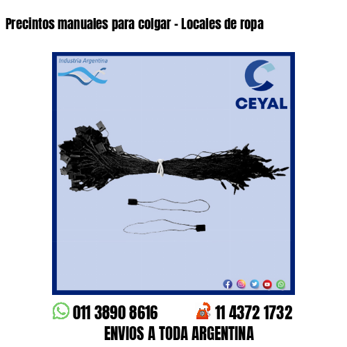 Precintos manuales para colgar – Locales de ropa