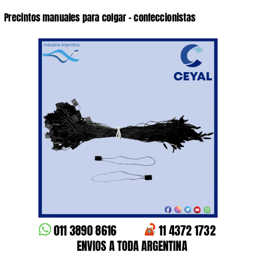 Precintos manuales para colgar – confeccionistas