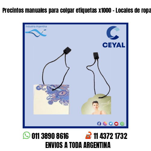 Precintos manuales para colgar etiquetas x1000 – Locales de ropa