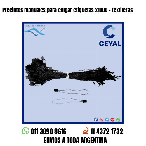 Precintos manuales para colgar etiquetas x1000 – textileras