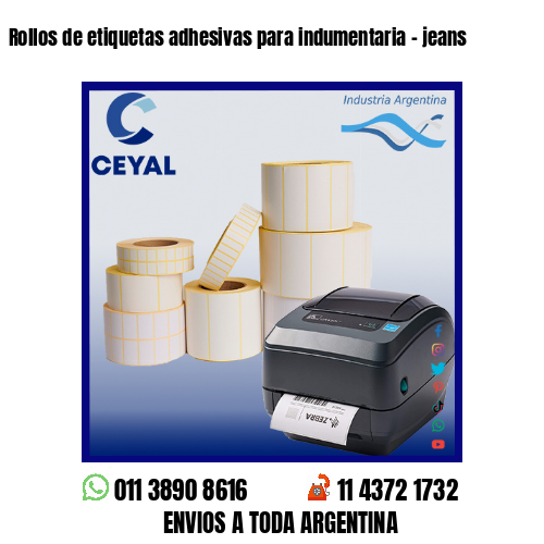 Rollos de etiquetas adhesivas para indumentaria – jeans