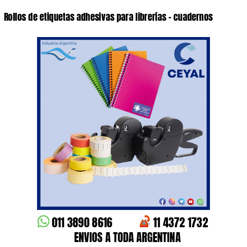 Rollos de etiquetas adhesivas para librerías – cuadernos