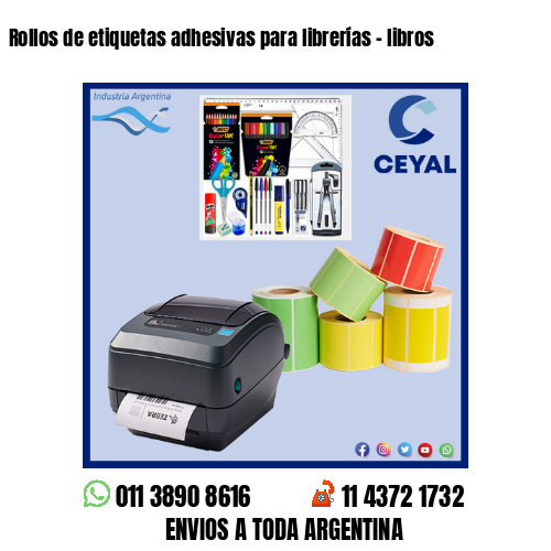 Rollos de etiquetas adhesivas para librerías – libros