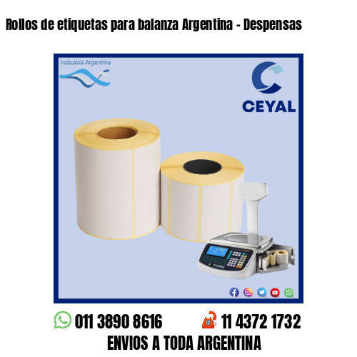 Rollos de etiquetas para balanza Argentina – Despensas