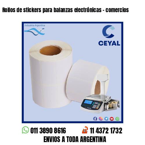 Rollos de stickers para balanzas electrónicas – comercios