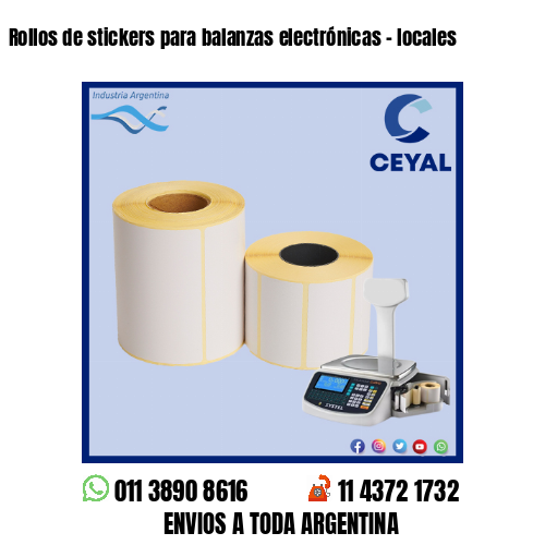 Rollos de stickers para balanzas electrónicas – locales