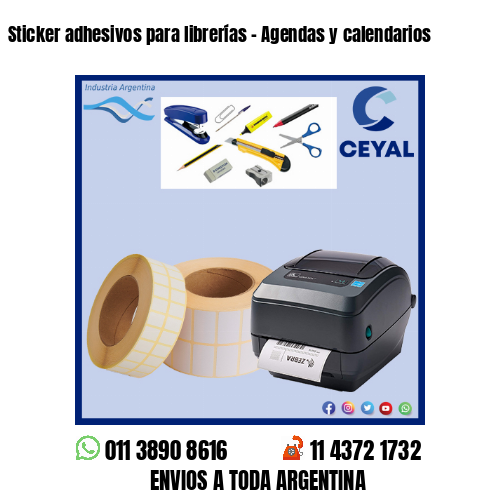 Sticker adhesivos para librerías – Agendas y calendarios