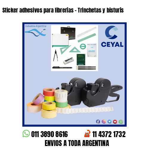 Sticker adhesivos para librerías – Trinchetas y bisturís