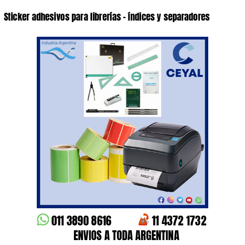 Sticker adhesivos para librerías – índices y separadores
