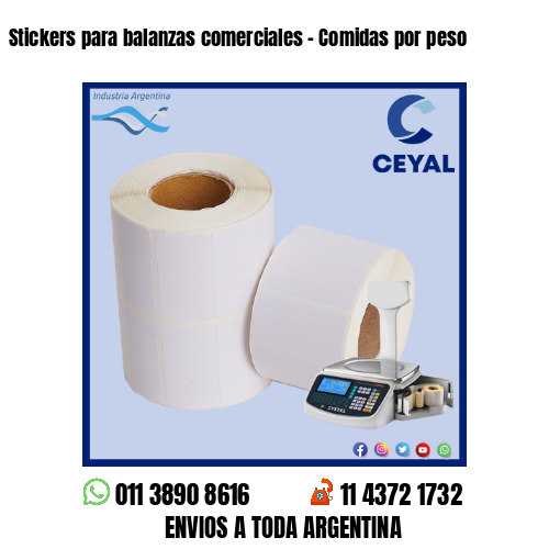 Stickers para balanzas comerciales – Comidas por peso