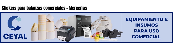 Stickers para balanzas comerciales - Mercerías
