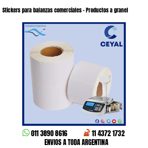 Stickers para balanzas comerciales – Productos a granel