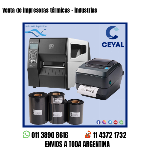 Venta de impresoras térmicas – industrias