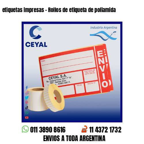 etiquetas impresas – Rollos de etiqueta de poliamida