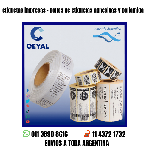 etiquetas impresas – Rollos de etiquetas adhesivas y poliamida