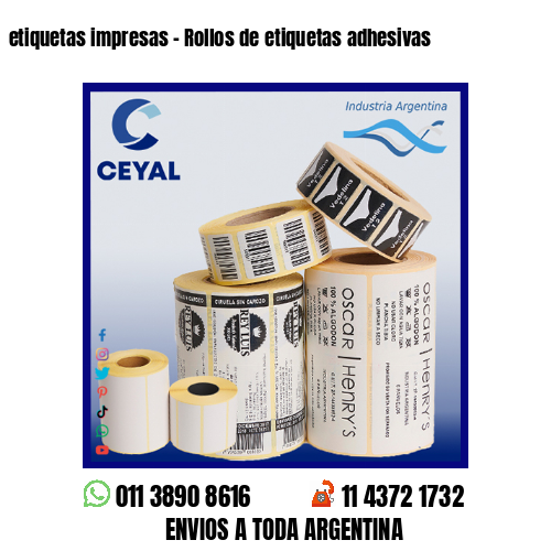 etiquetas impresas – Rollos de etiquetas adhesivas