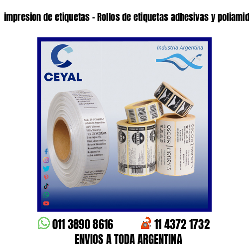 impresion de etiquetas – Rollos de etiquetas adhesivas y poliamida