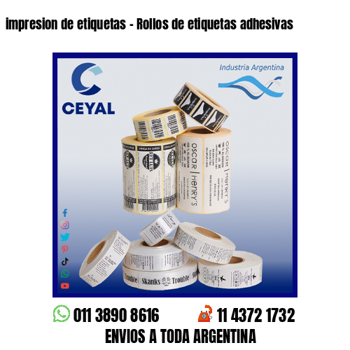 impresion de etiquetas – Rollos de etiquetas adhesivas