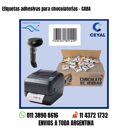 Etiquetas adhesivas para chocolaterías – CABA