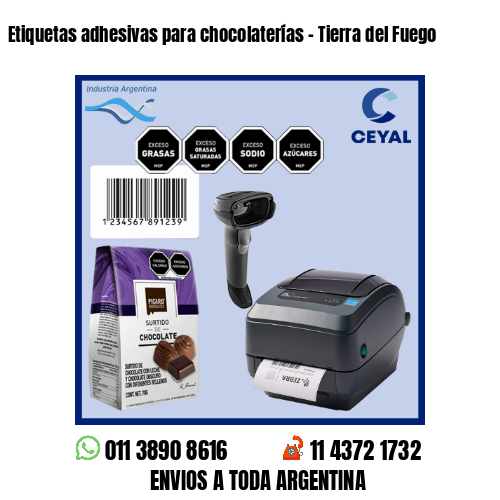 Etiquetas adhesivas para chocolaterías – Tierra del Fuego