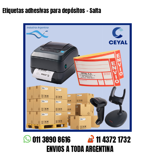 Etiquetas adhesivas para depósitos – Salta