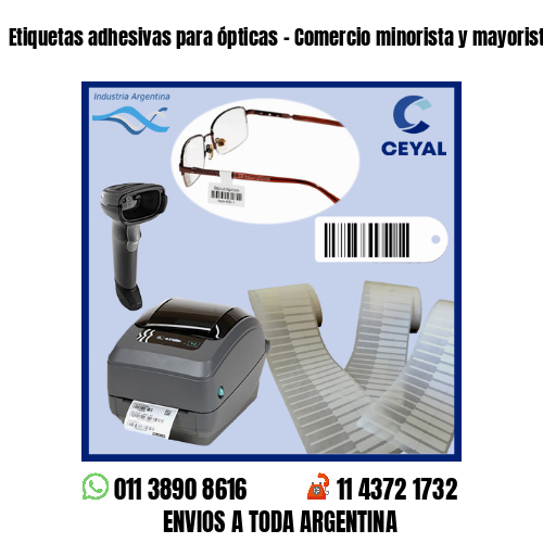 Etiquetas adhesivas para ópticas – Comercio minorista y mayorista