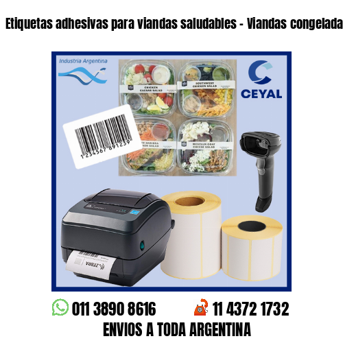 Etiquetas adhesivas para viandas saludables – Viandas congeladas