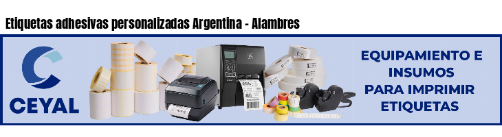 Etiquetas adhesivas personalizadas Argentina - Alambres