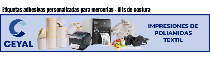 Etiquetas adhesivas personalizadas para mercerías - Kits de costura