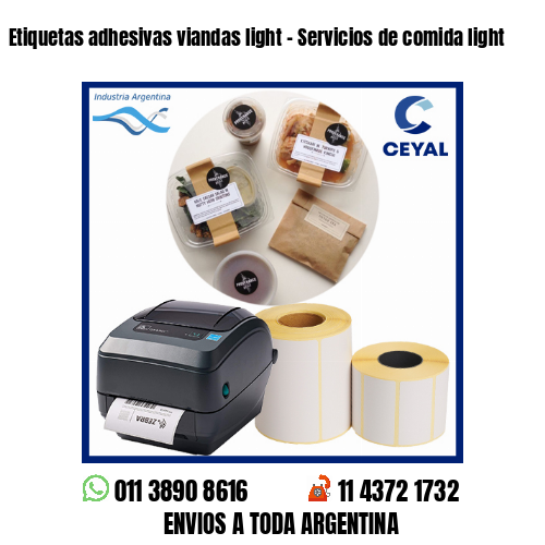 Etiquetas adhesivas viandas light – Servicios de comida light