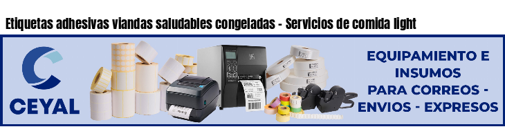 Etiquetas adhesivas viandas saludables congeladas - Servicios de comida light