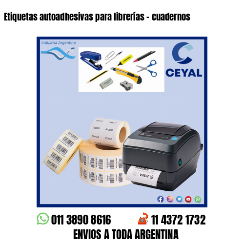 Etiquetas autoadhesivas para librerías – cuadernos